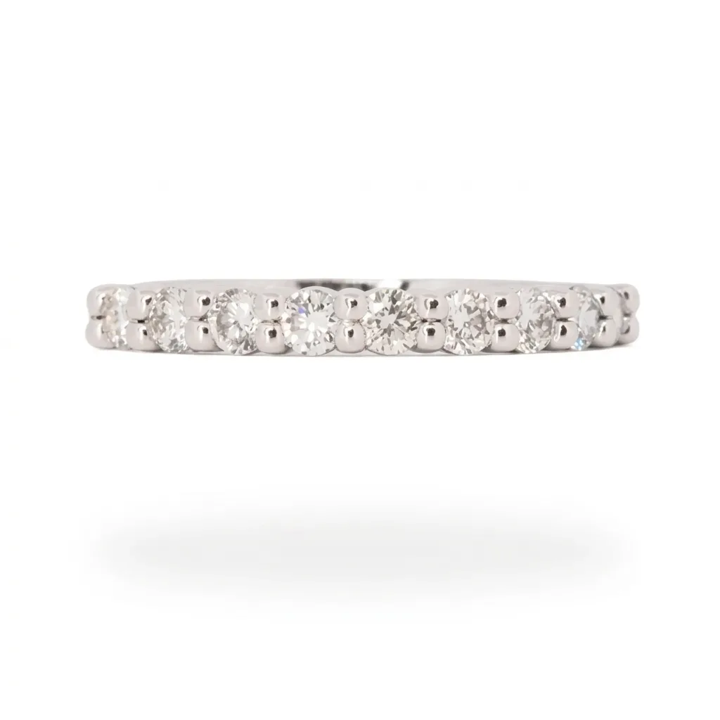 Eternity Band in 18k White Gold with Diamonds