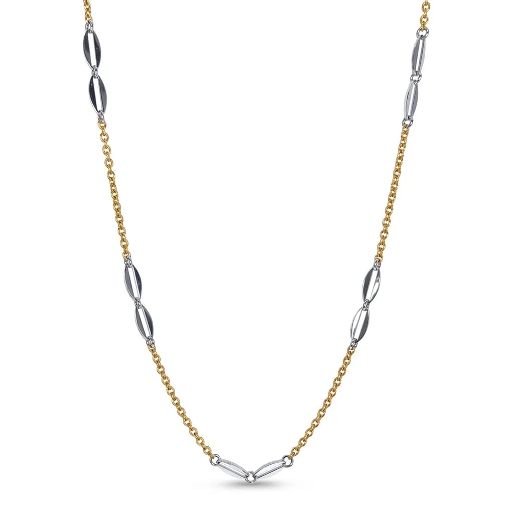 Two-Tone Gold Chain in 18k
