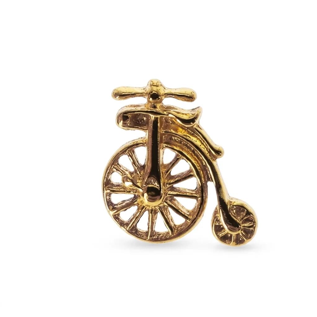 18k Yellow Gold Bicycle Brooch