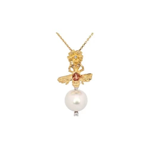 Sapphire & Diamond Pendant in 925 Sterling Silver