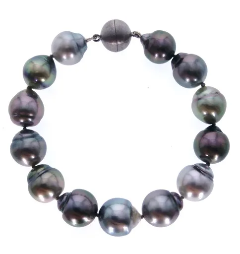 Tahitian Pearl & Sterling Silver Bracelet
